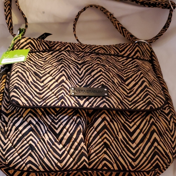 Vera Bradley Handbags - BNWT Vera Bradley Double Zip Mailbag Zebra